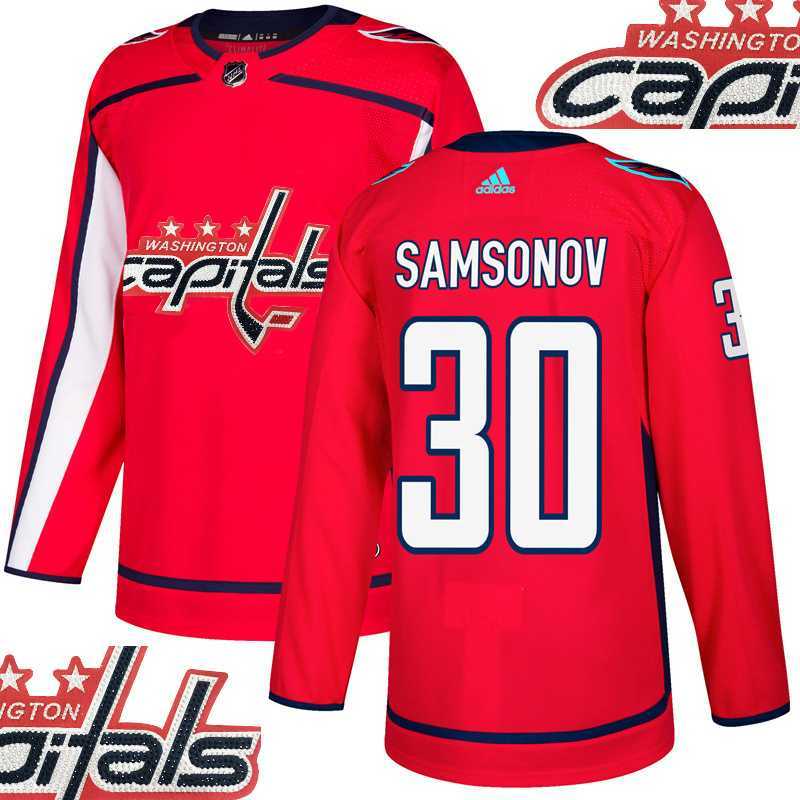 Capitals #30 Samsonov Red With Special Glittery Logo Adidas Jersey,We sell and wholesale Capitals #30 Samsonov Red With Special Glittery Logo Adidas Jersey on line form chian!